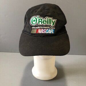 BLACK EMBROIDERED O'REILLY AUTO PARTS NASCAR BASEBALL CAP TRUCKER CAP ADJUSTABLE